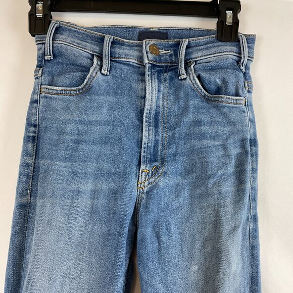 Mother The Hustler Ankle Fray Jeans 24 Blue - Picture 2 of 14